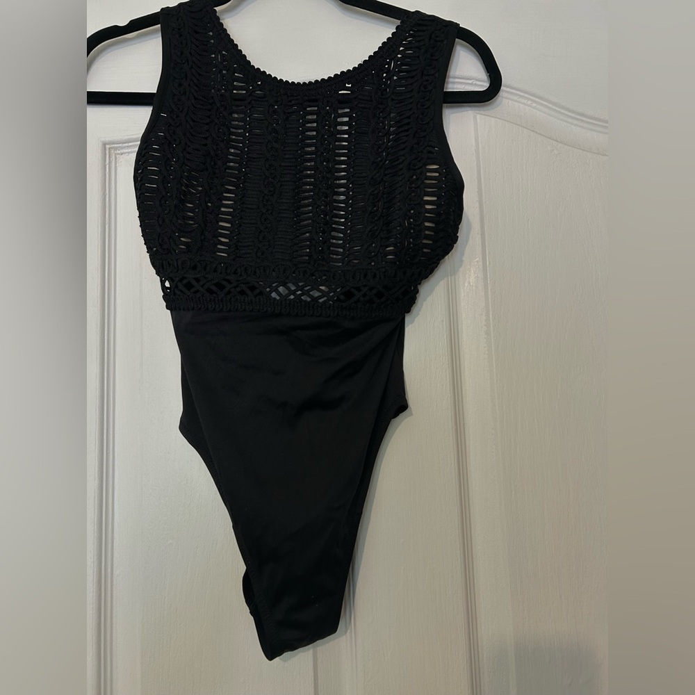 LA PERLA macrame vintage One-Piece Swimsuit sz 44 - Picture 9 of 11